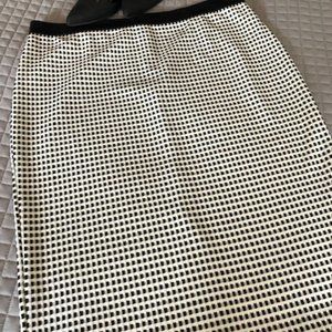 Black & White Check Knit Skirt, XL